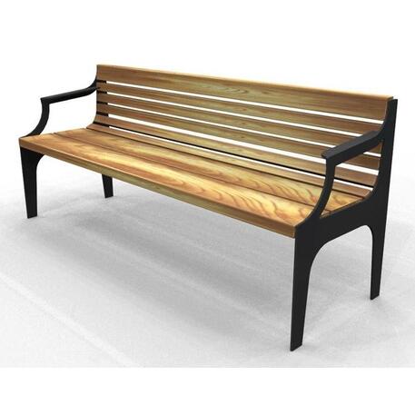 Metal bench with backrest 'IROKO_STF/18-04-96MDL'