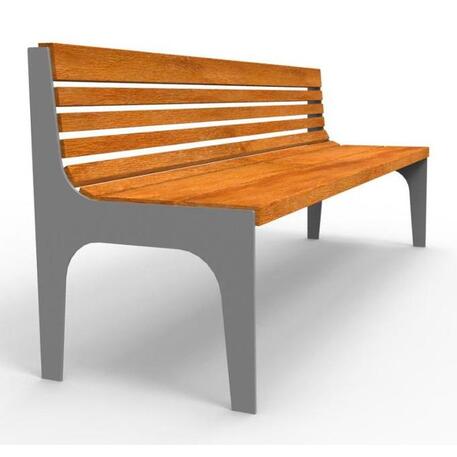 Metal bench with backrest 'IROKO_STF/18-04-95MDL'