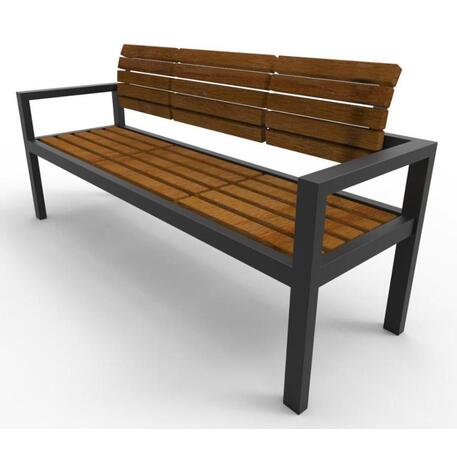 Metal bench with backrest 'IROKO_STF/18-04-94MDL'