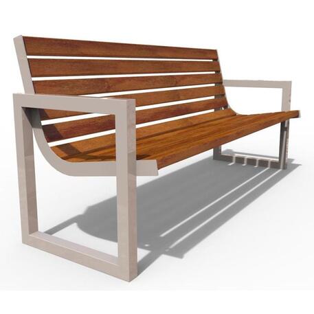 Metal bench with backrest 'IROKO_STF/18-04-49MDL'