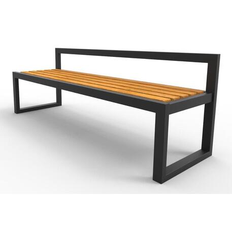 Metal bench with backrest 'IROKO_STF/18-04-40_01MDL'