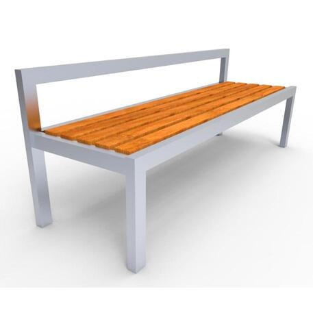 Metal bench with backrest 'IROKO_STF/18-04-40MDL'