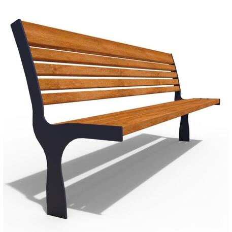 Metal bench with backrest 'IROKO_STF/18-04-22MDL'