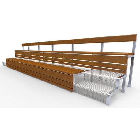 Metal bench with backrest 'IROKO_STF/20-04-19/MDL'