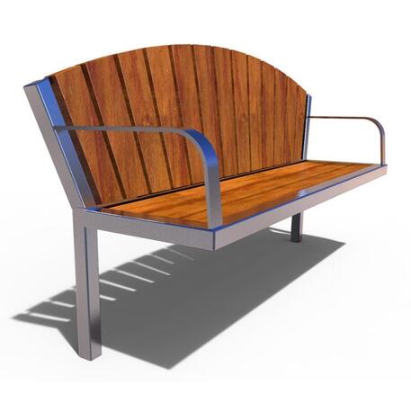 Metal bench with backrest 'IROKO_STF/13-04-94MDL'