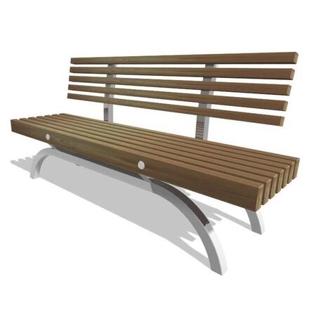 Metal bench with backrest 'IROKO_STF/13-04-91MDL'