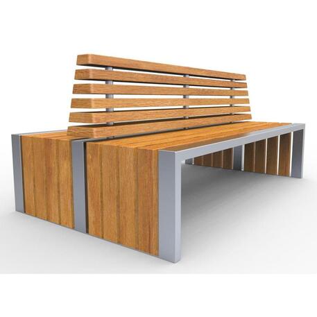 Metal bench with backrest 'IROKO_STF/13-04-80MDL'