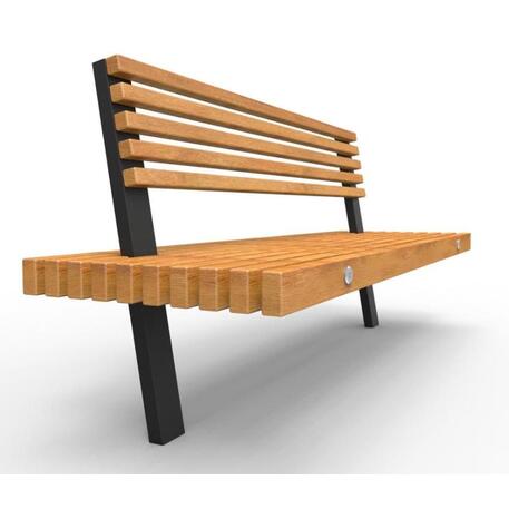 Metal bench with backrest 'IROKO_STF/13-04-72MDL'