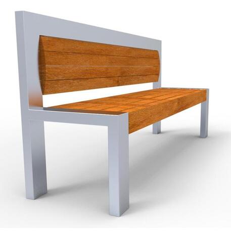 Metal bench with backrest 'IROKO_STF/13-04-65MDL'