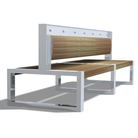 Metal bench with backrest 'IROKO_STF/13-04-63MDL'