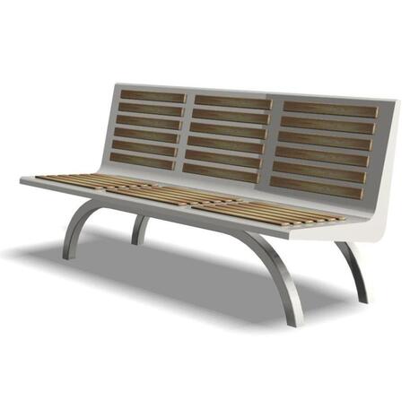 Metal bench with backrest 'IROKO_STF/13-04-57MDL'