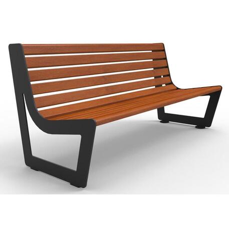 Metal bench with backrest 'IROKO_STF/13-04-56MDL'