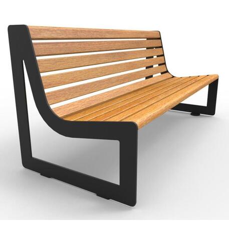 Metal bench with backrest 'IROKO_STF/13-04-55MDL'