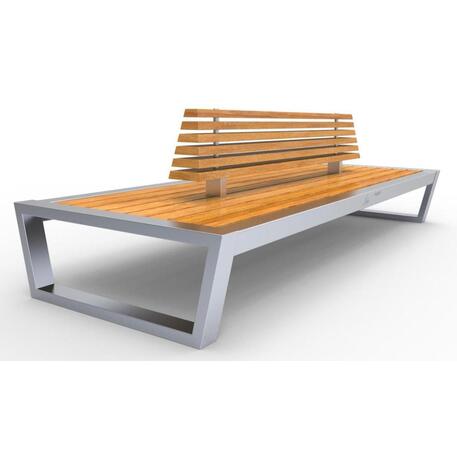 Metal bench with backrest 'IROKO_STF/13-04-42MDL'