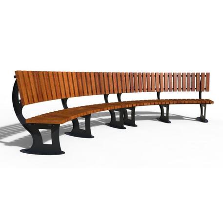 Metal bench with backrest 'IROKO_STF/13-04-40MDL'