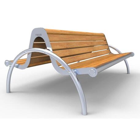 Metal bench with backrest 'IROKO_STF/13-04-36MDL'