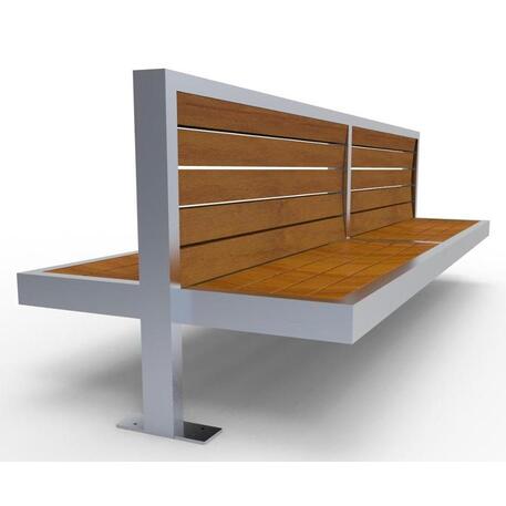 Metal bench with backrest 'IROKO_STF/13-04-28MDL'