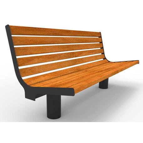 Metal bench with backrest 'IROKO_STF/13-04-23MDL'