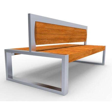 Metal bench with backrest 'IROKO_STF/13-04-18_07MDL'