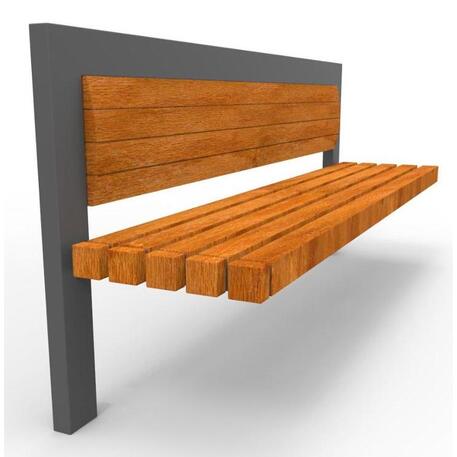 Metal bench with backrest 'IROKO_STF/13-04-18MDL'