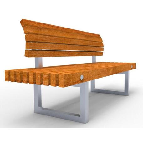 Metal bench with backrest 'IROKO_STF/13-04-16MDL'