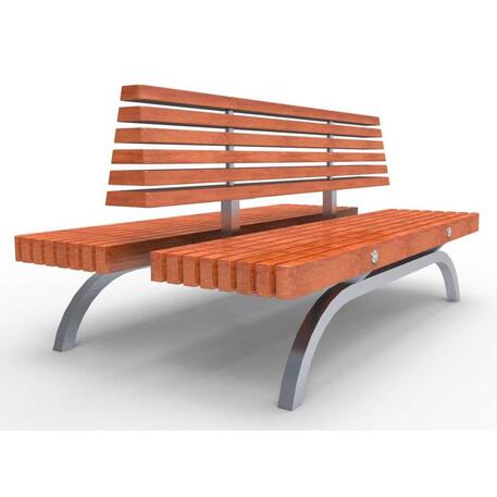 Metal bench with backrest 'IROKO_STF/13-04-03MDL'