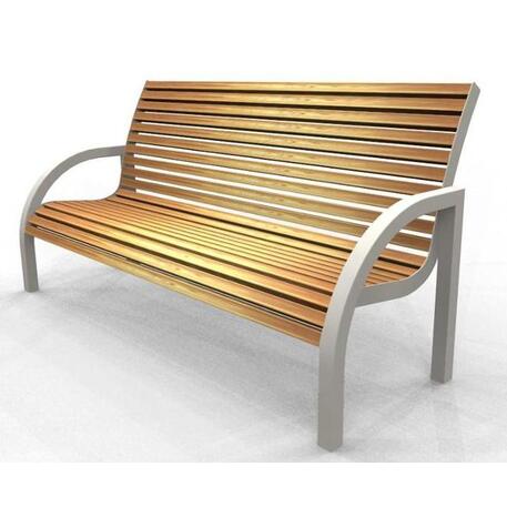 Metal bench with backrest 'IROKO_STF/10-68-06MDL'