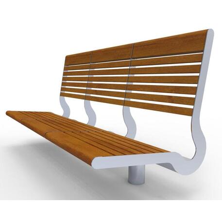 Metal bench with backrest 'IROKO_STF/07-04-02MDL'