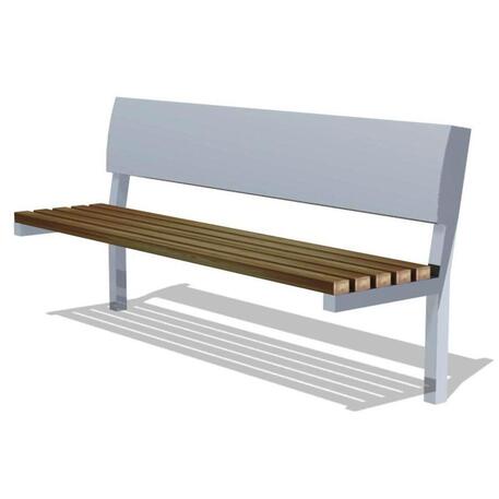 Metal bench with backrest 'IROKO_STF/04-03-02_06MDL'