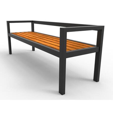 Metal bench with backrest 'IROKO_STF/02-04-06/MDL'