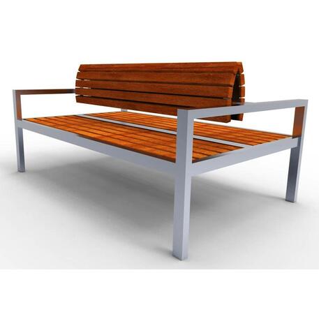 Metal bench with backrest 'IROKO_STF/02-04-05_03/MDL'