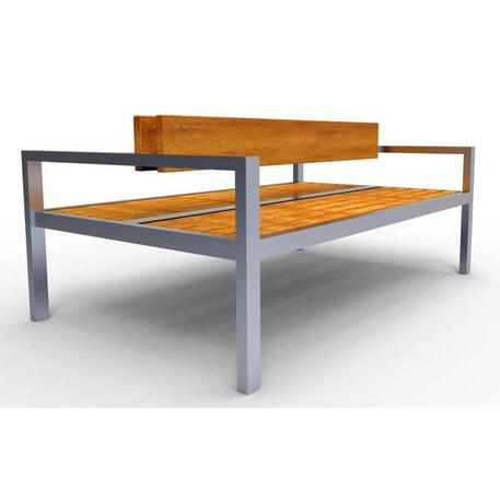 Metal bench with backrest 'IROKO_STF/02-04-05_01/MDL'