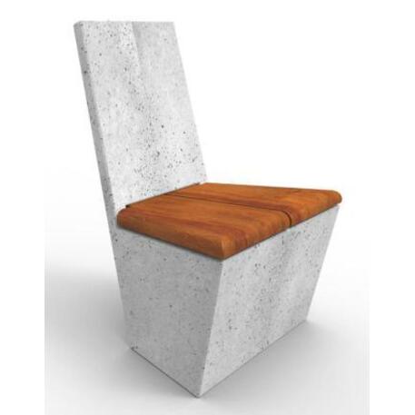 Lauko / Vidaus betoninis suolas su atlošu, IROKO medienos apdaila 'STF/20-04-39/MDL'
