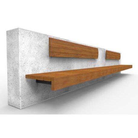 Concrete bench with backrest 'IROKO_STF/19-04-80/MDL'