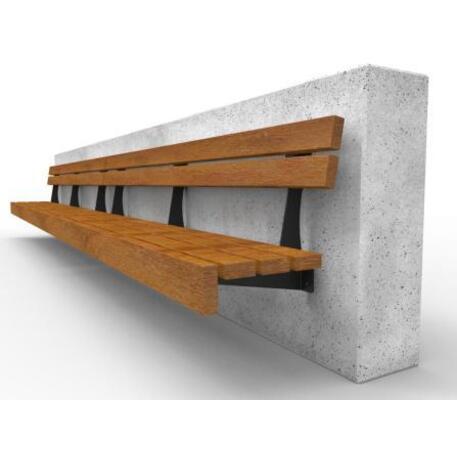 Concrete bench with backrest 'IROKO_STF/19-02-81/MDL'