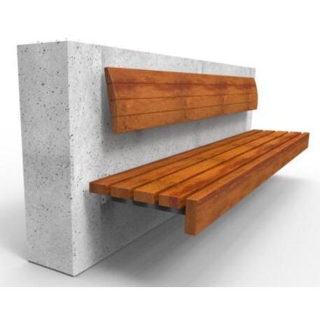 Concrete bench with backrest 'IROKO_STF/18-04-98_01/MDL' 