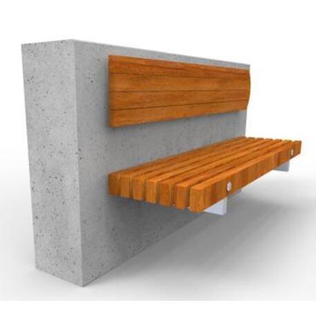 Concrete bench with backrest 'IROKO_STF/13-04-81/MDL'