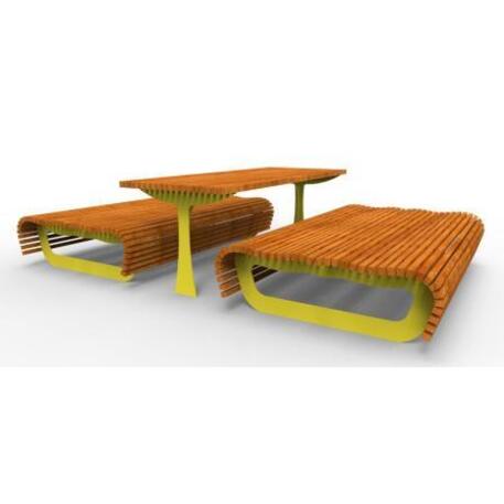 Metal bench + table 'Picnic_IROKO_STF/20-13-05_04/MDL'