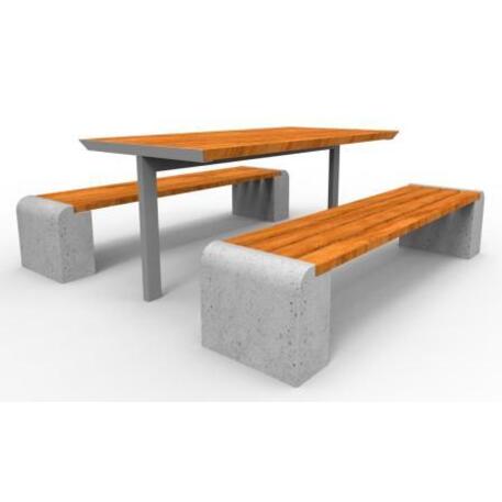Lauko / Vidaus betoninis suolas ir stalas poilsiui 'STF/20-02-49/MDL'
