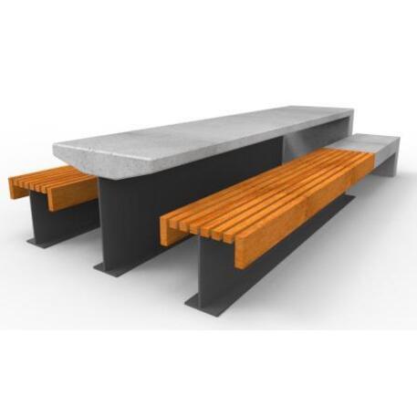 Lauko / Vidaus betoninis suolas ir stalas poilsiui 'STF/20-02-24_03/MDL'