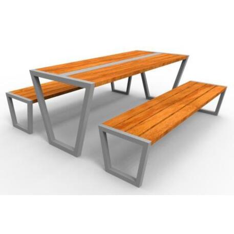 Metal bench + table 'Picnic_IROKO_STF/20-02-22/MDL'