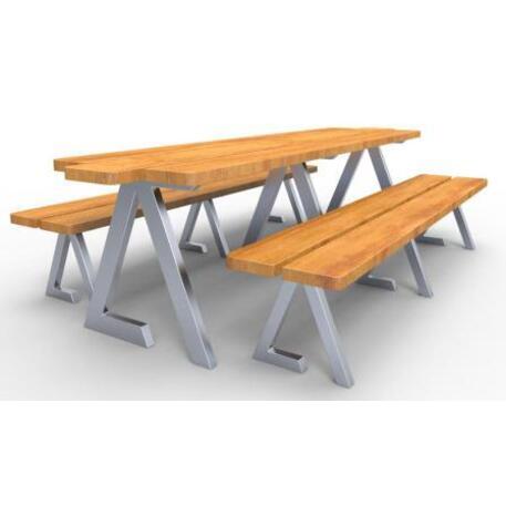 Metal bench + table 'Picnic_IROKO_STF/20-02-06/MDL'