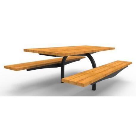 Lauko / Vidaus medinis suoliukas ir stalas iš IROKO medienos 'STF/19-02-60/MDL'