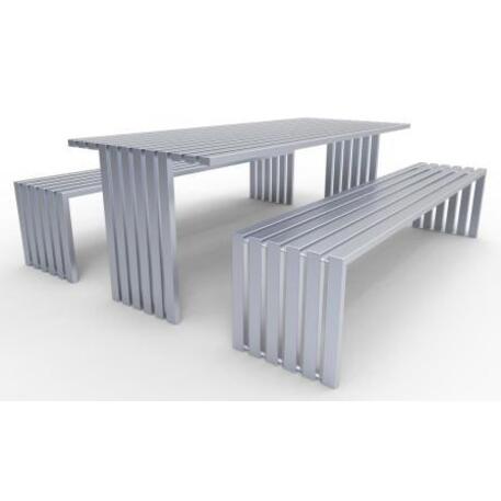 Metal bench + table 'Picnic_IROKO_STF/13-14-11/MDL'