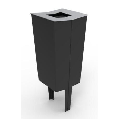 Metal litter bin 'STF/19-07-35/50L'