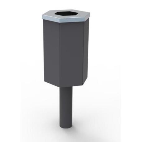 Metal litter bin 'STF/19-07-26/40L'