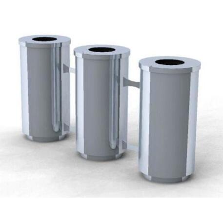 Metal litter bin 'STF/18-07-22/3x40L'