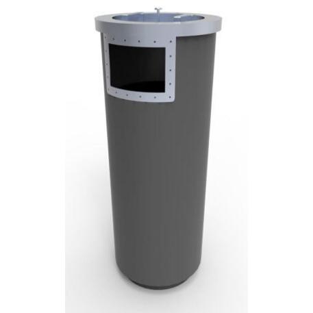 Metal litter bin 'STF/18-07-09/55L'