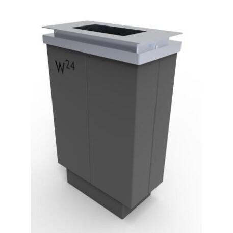 Metal litter bin 'STF/13-07-97/45L'