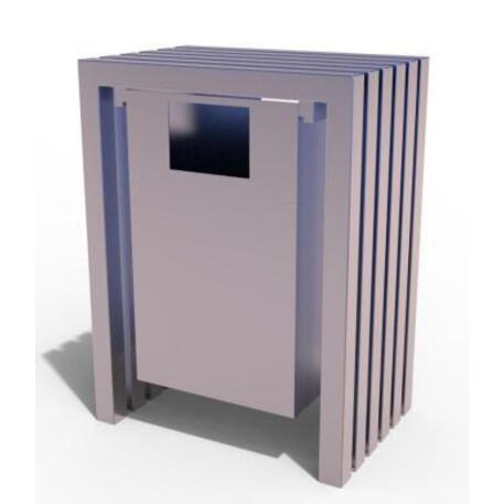 Metal litter bin 'STF/13-07-90/70L'